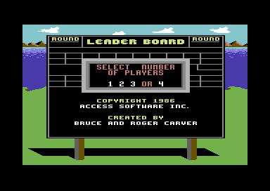 Leaderboard title screen for Commodore 64